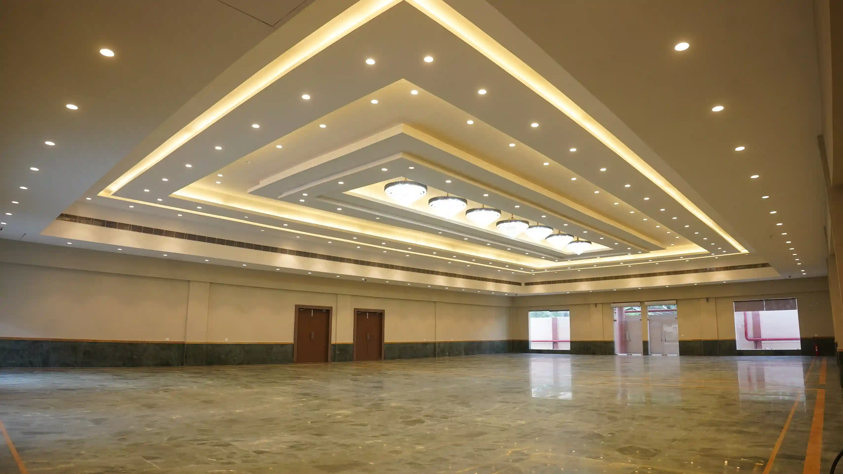 Premium Meditation Hall — Ceiling View
